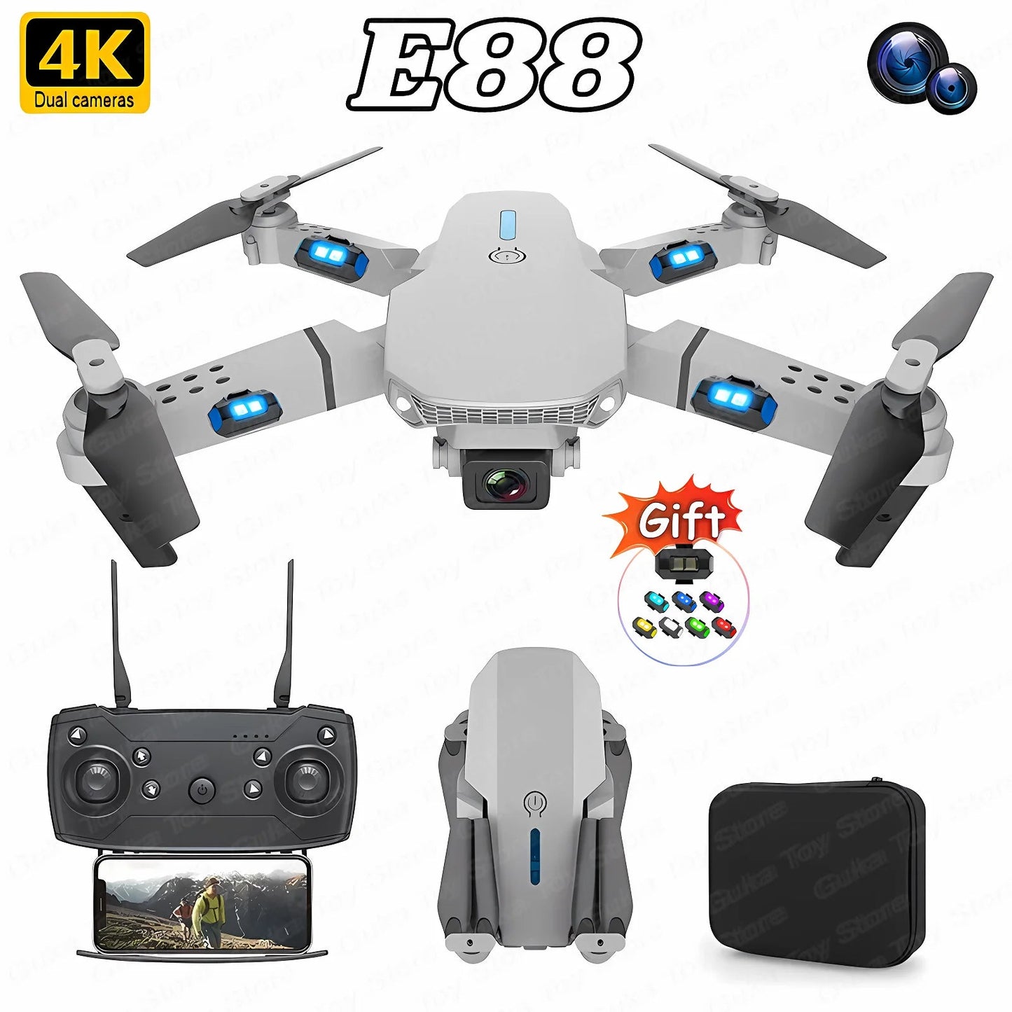 E88 Pro WIFI FPV 4k Drone